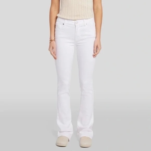 Splendid Mid-Rise Bootcut White Jeans